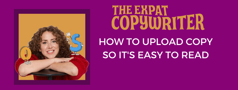 How to upload copy